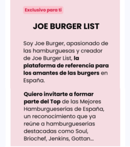 Premio de Joe Burger a Ukelele en su lista de mejores restaurantes. Restaurante especializado en Burgers Gourmet y Poke Bowls Frescos